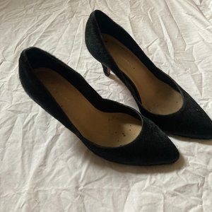 Black Loeffler Randall Pony-hair Heels